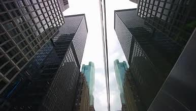 仰拍香港城市建筑高楼大厦商业中心视频的预览图